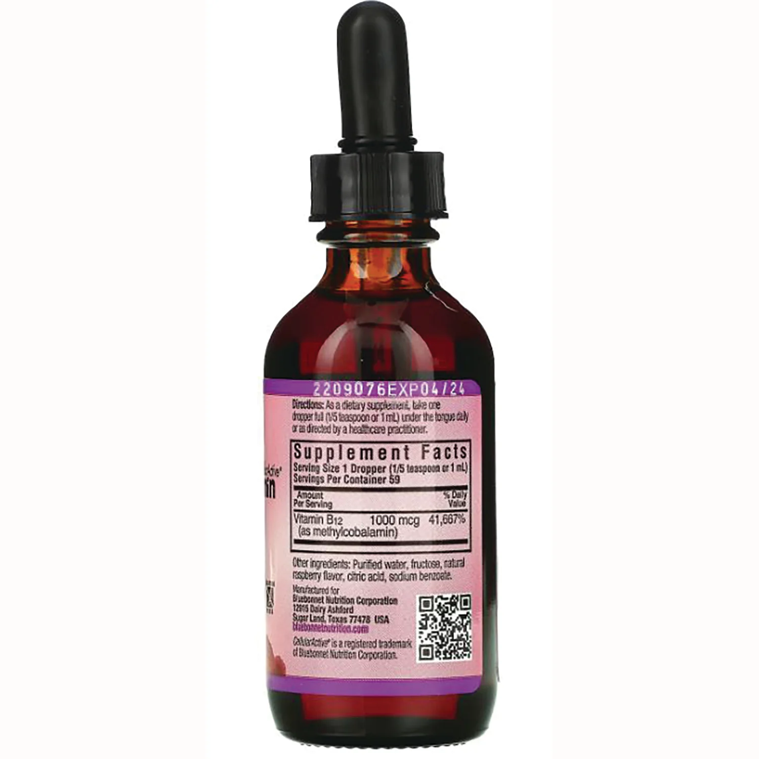 Liquid Methylcobalamin Vitamin B12 - Raspberry - Image 2