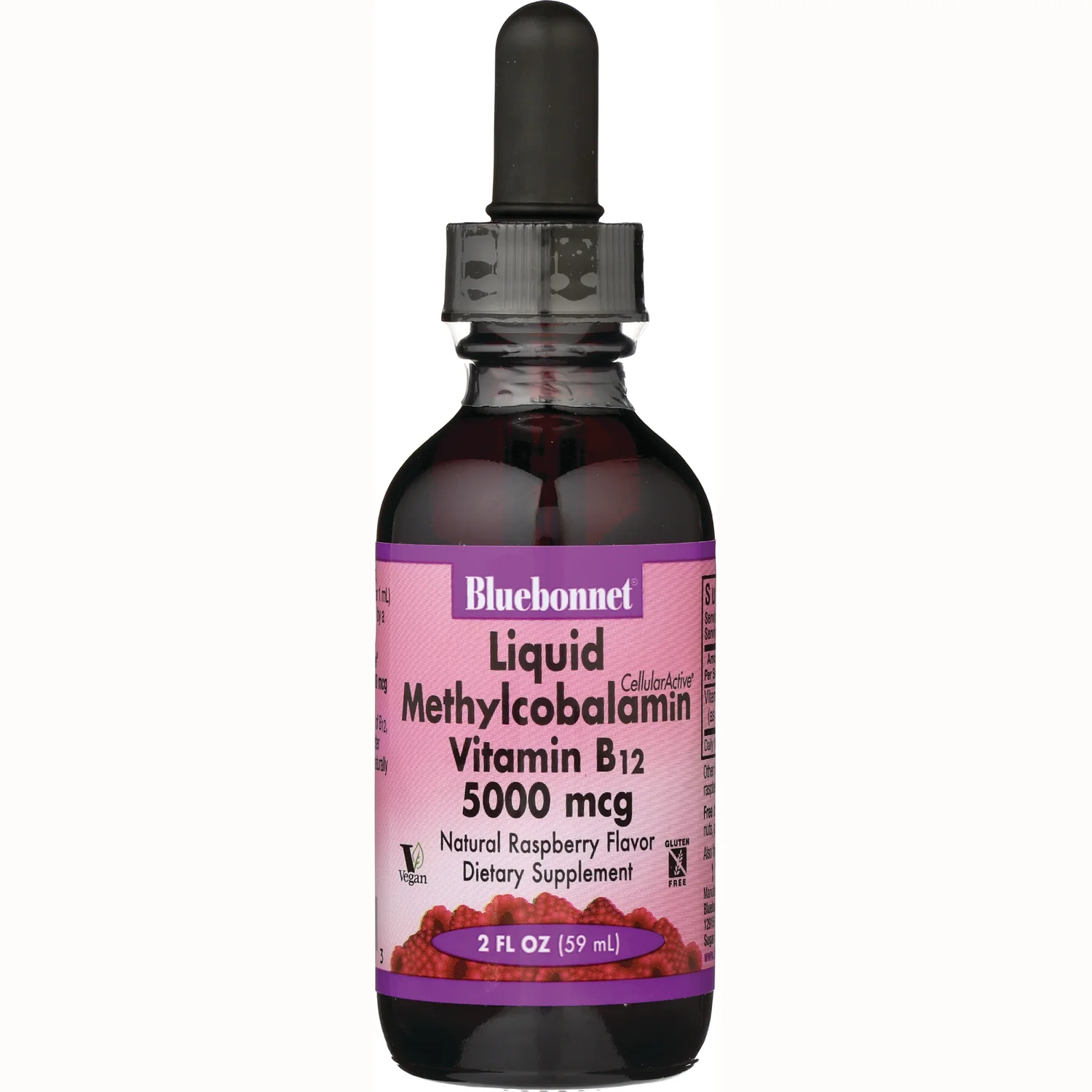 Liquid Methylcobalamin Vitamin B12 - Raspberry