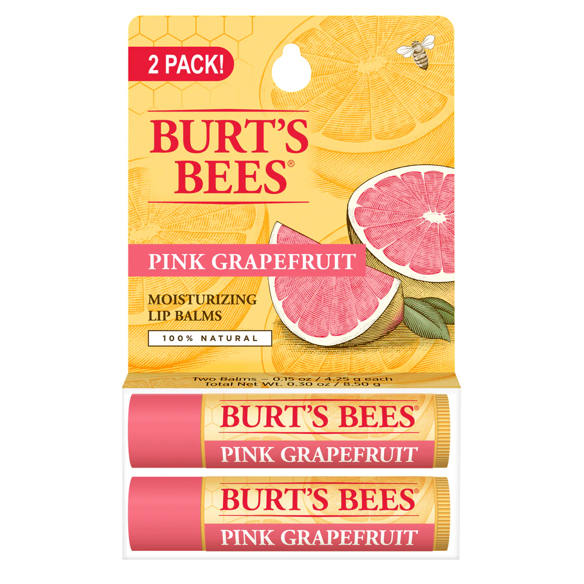 Moisturizing Lip Balms 2 Pack - Pink Grapefruit