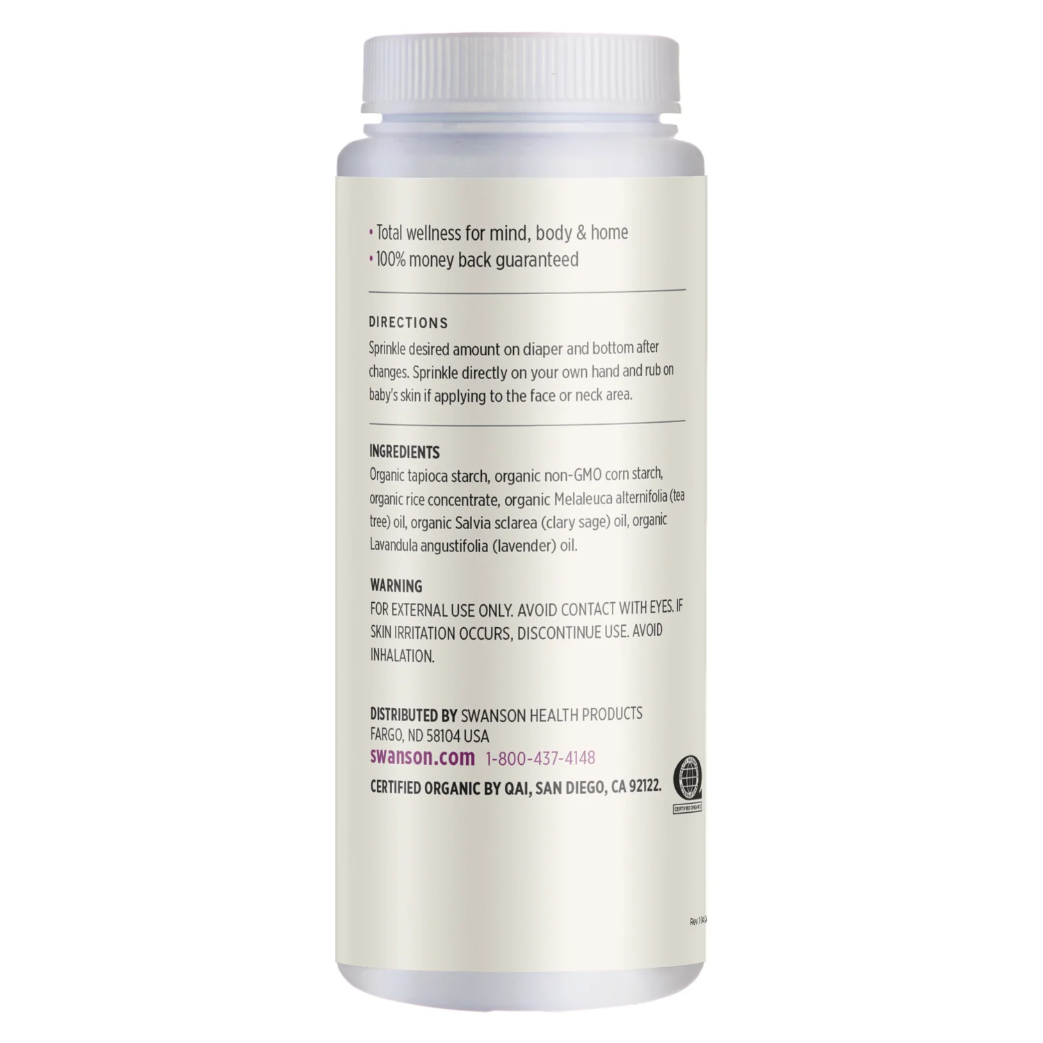 Certified Organic Baby Powder Talc Free - Lavender Scent - Image 2