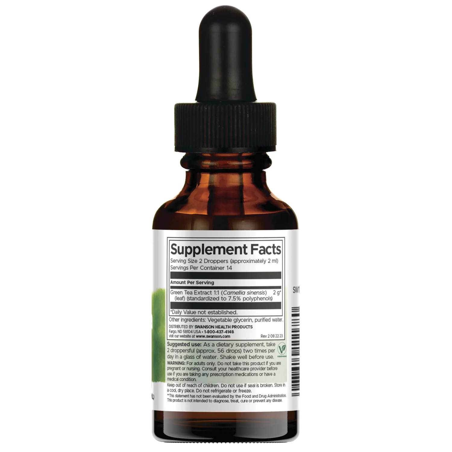 Green Tea Liquid Extract - Alcohol & Sugar Free - Image 2